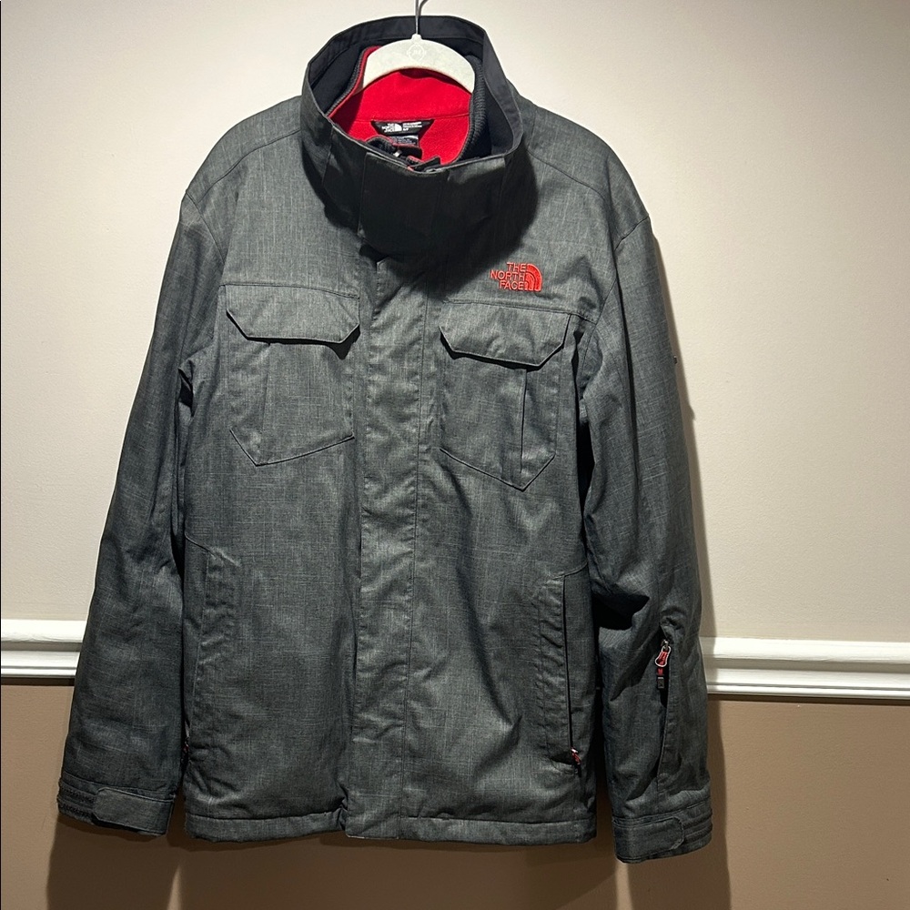 The North Face Men's Charcoal and Red Performance Jacket